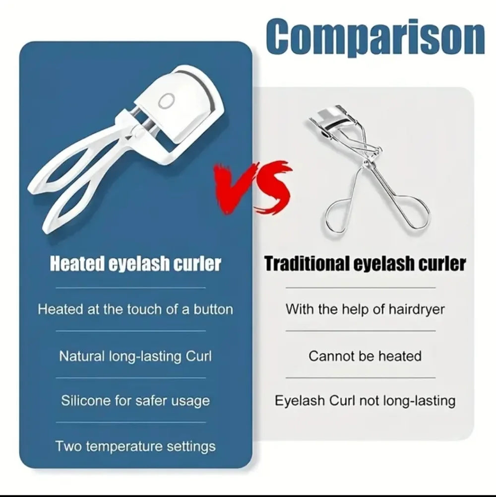 White Electric Eyelash Curler for Precision Lash Lifting